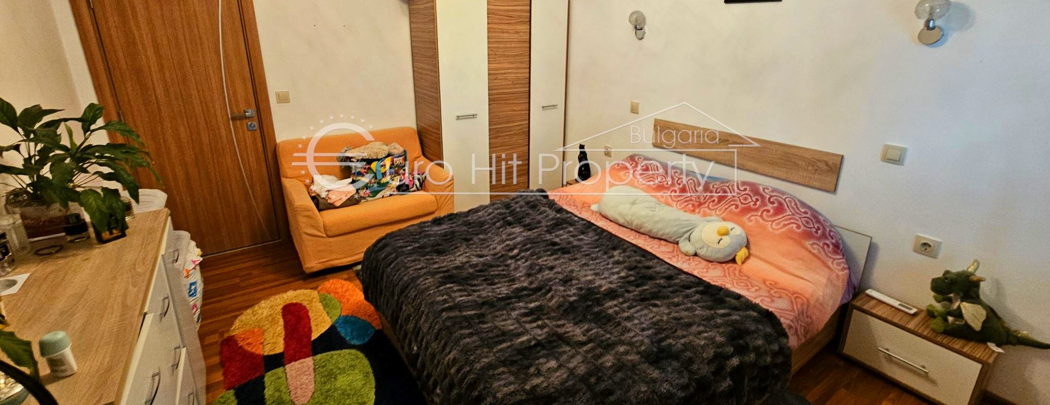 Möblierte zweizimmerhafte Wohnung im Zentrum von Sarafovo mit großer Terrasse-0 Обзаведен двустаен апартамент в топ центъра на кв. Сарафово с голяма тераса - 0