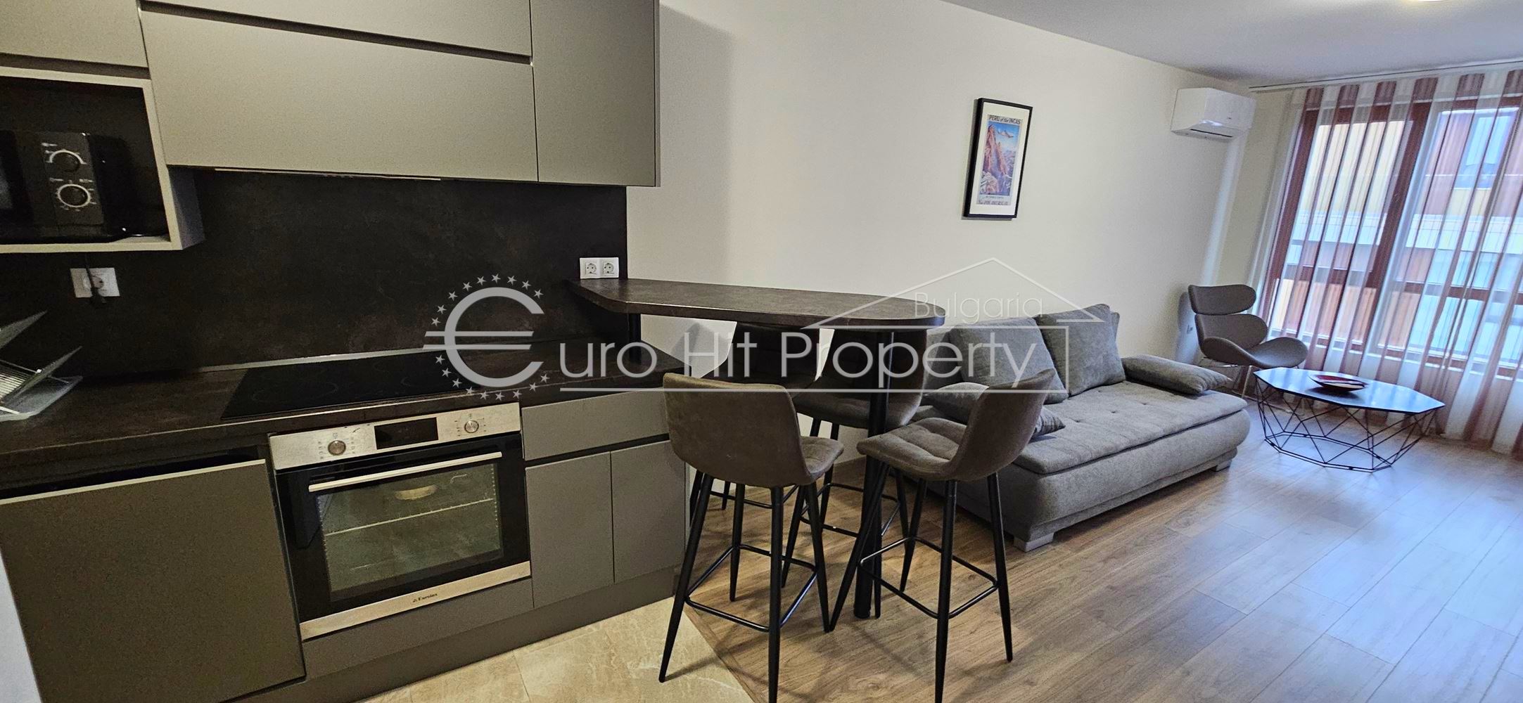 Two-bedroom furnished apartment with sea view in Sarafovo-0 Двустаен обзаведен апартамент с гледка море в кв. Сарафово - 0