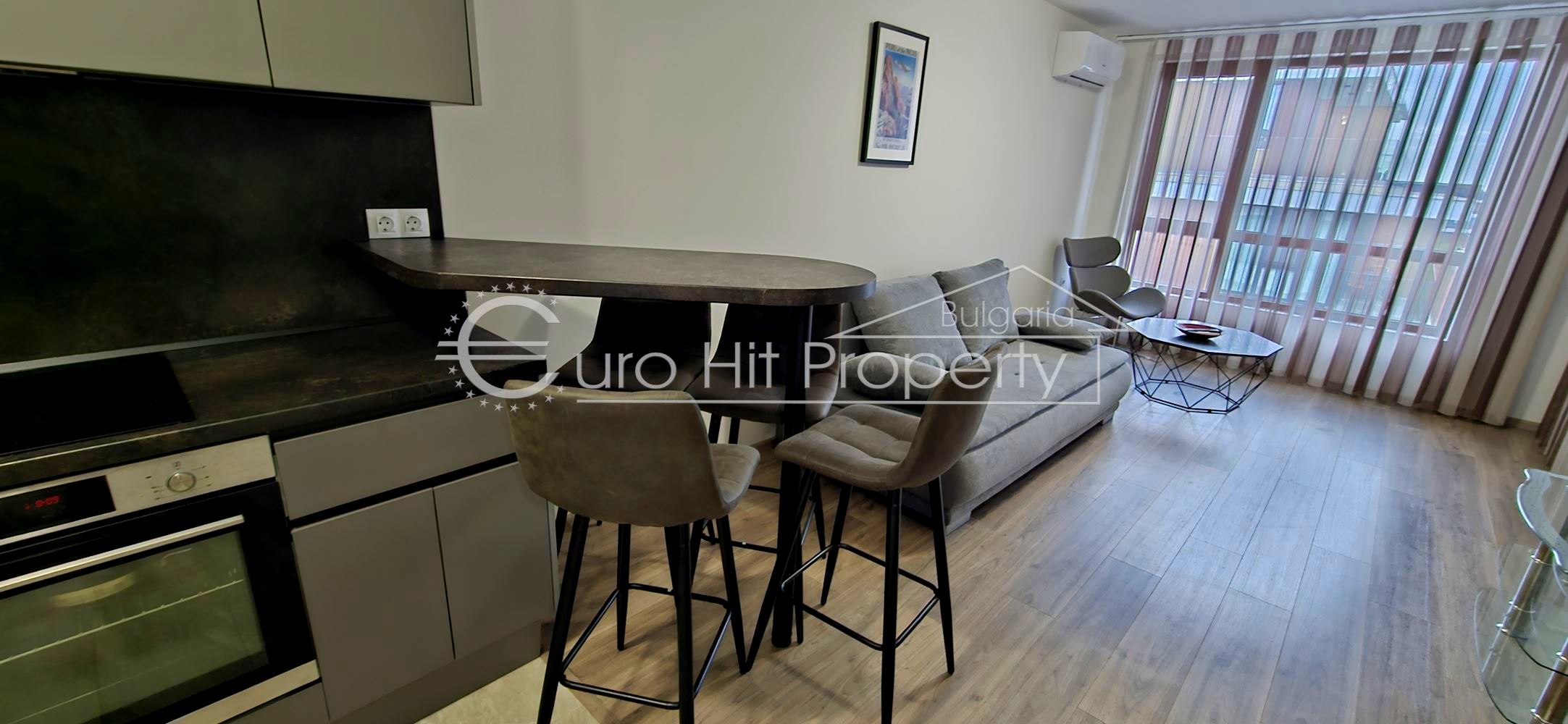 Two-bedroom furnished apartment with sea view in Sarafovo-0 Двустаен обзаведен апартамент с гледка море в кв. Сарафово - 0