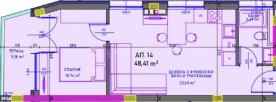 Двустаен апартамент с гледка море в нова жилищна сграда в кв. Сарафово - 0