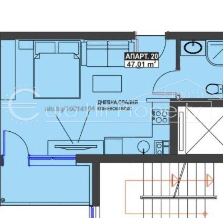 Едностаен апартамент в новострояща се жилищна сграда - акт 16 - март 2026г. - 0