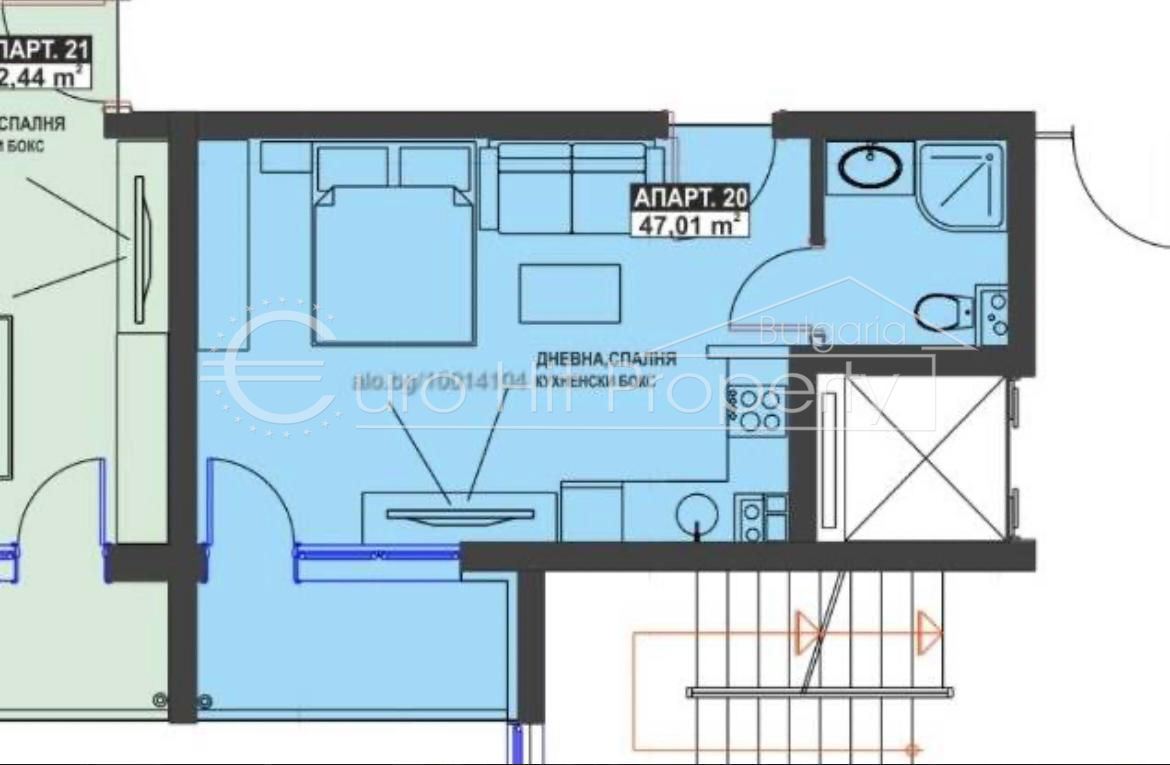 Едностаен апартамент в новострояща се жилищна сграда - акт 16 - март 2026г. - 0