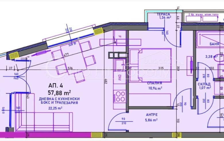Двустаен апартамент в нова жилищна сграда в кв. Сарафово - 0