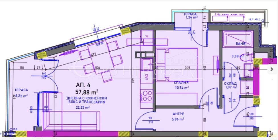 Двустаен апартамент в нова жилищна сграда в кв. Сарафово - 0