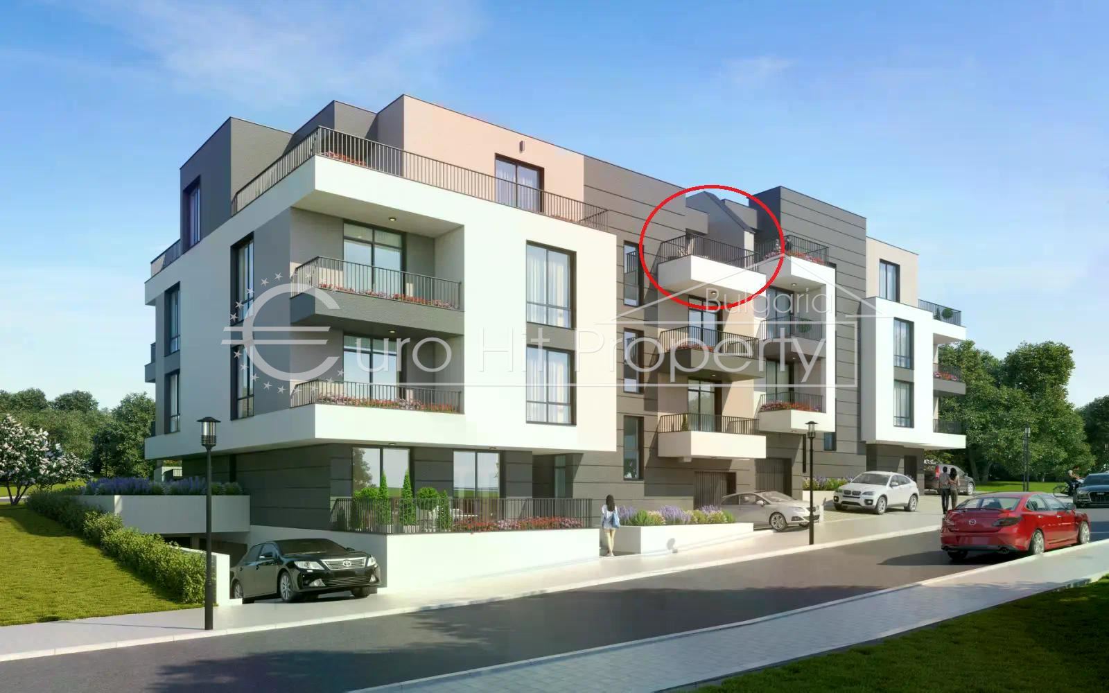 One-room apartment with a separate kitchen and 2 terraces in a newly built building in Sozopol - Misaryata-0 Едностаен апартамент с отделна кухня и 2 тераси в новостроящасе сграда в гр. Созопол - Мисарята - 0
