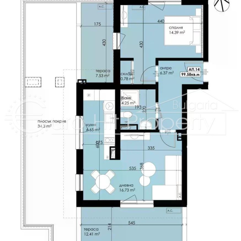 Двустаен апартамент с панорамни тераси в строеж в гр. Созопол - Мисарята - 0