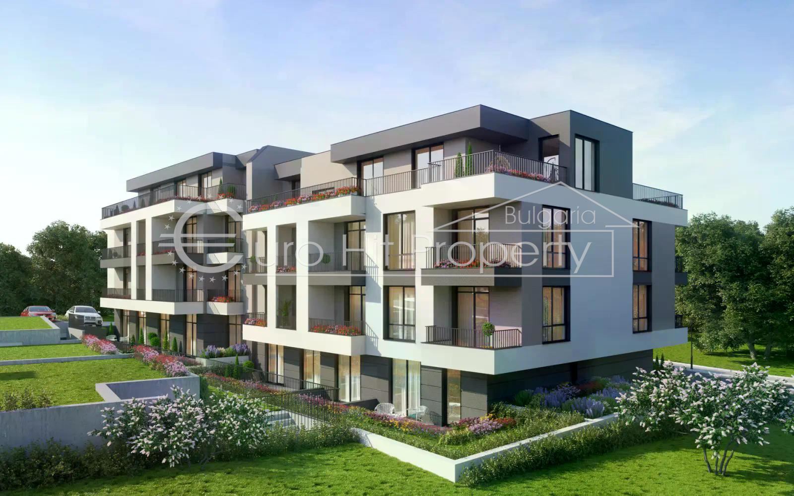 One-room apartment with a terrace in a newly built residential building in Sozopol - Misaryata-0 Едностаен апартамент с тераса в новострояща се жилищна сграда в гр. Созопол - Мисарята - 0