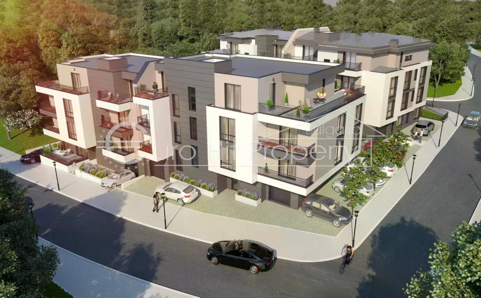 One-room apartment with a terrace in a newly built residential building in Sozopol - Misaryata-0 Едностаен апартамент с тераса в новострояща се жилищна сграда в гр. Созопол - Мисарята - 0