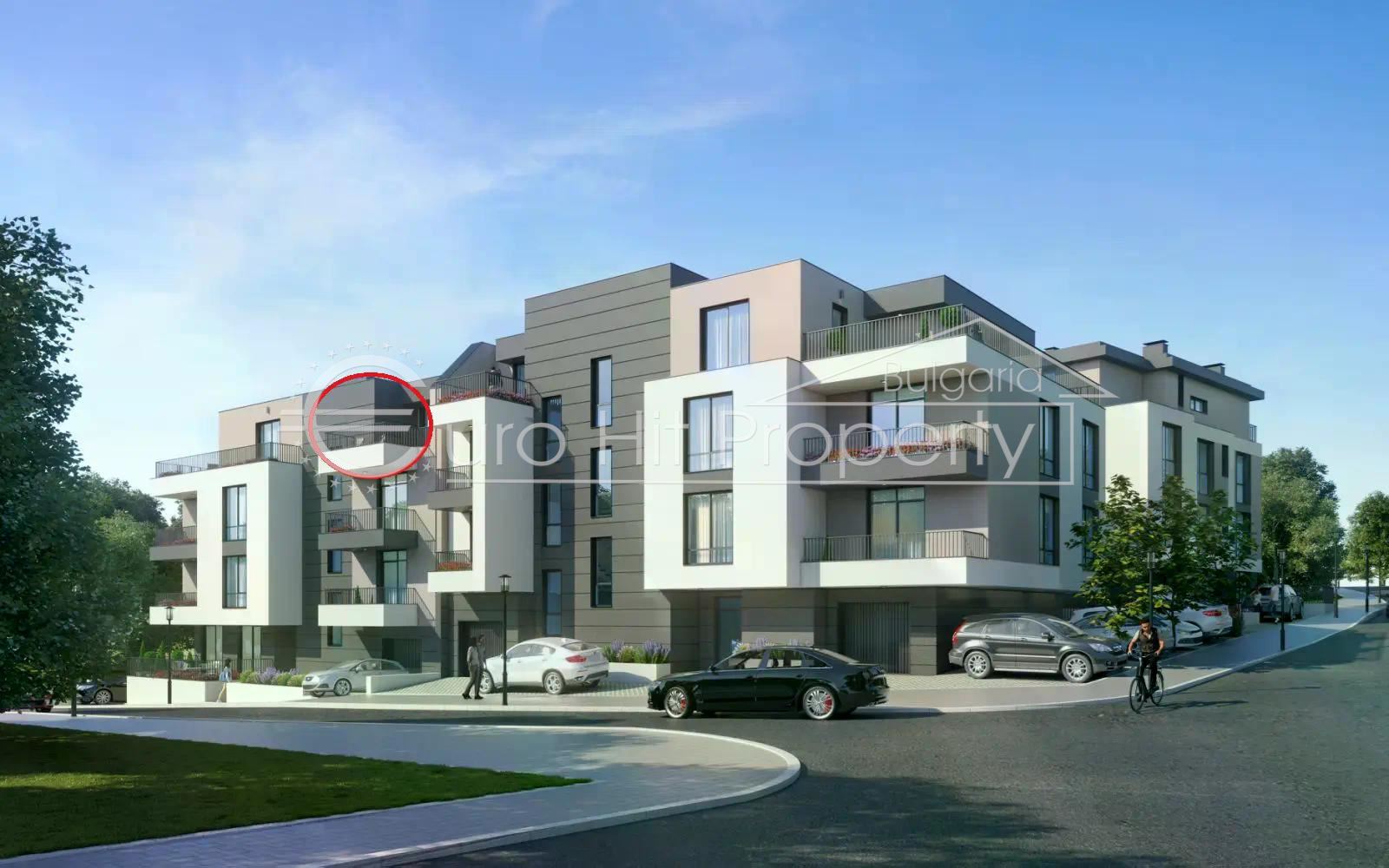 One-room apartment with a separate kitchen and 2 terraces in a newly built building in Sozopol - Misaryata-0 Едностаен апартамент с отделна кухня и 2 тераси в новостроящасе сграда в гр. Созопол - Мисарята - 0