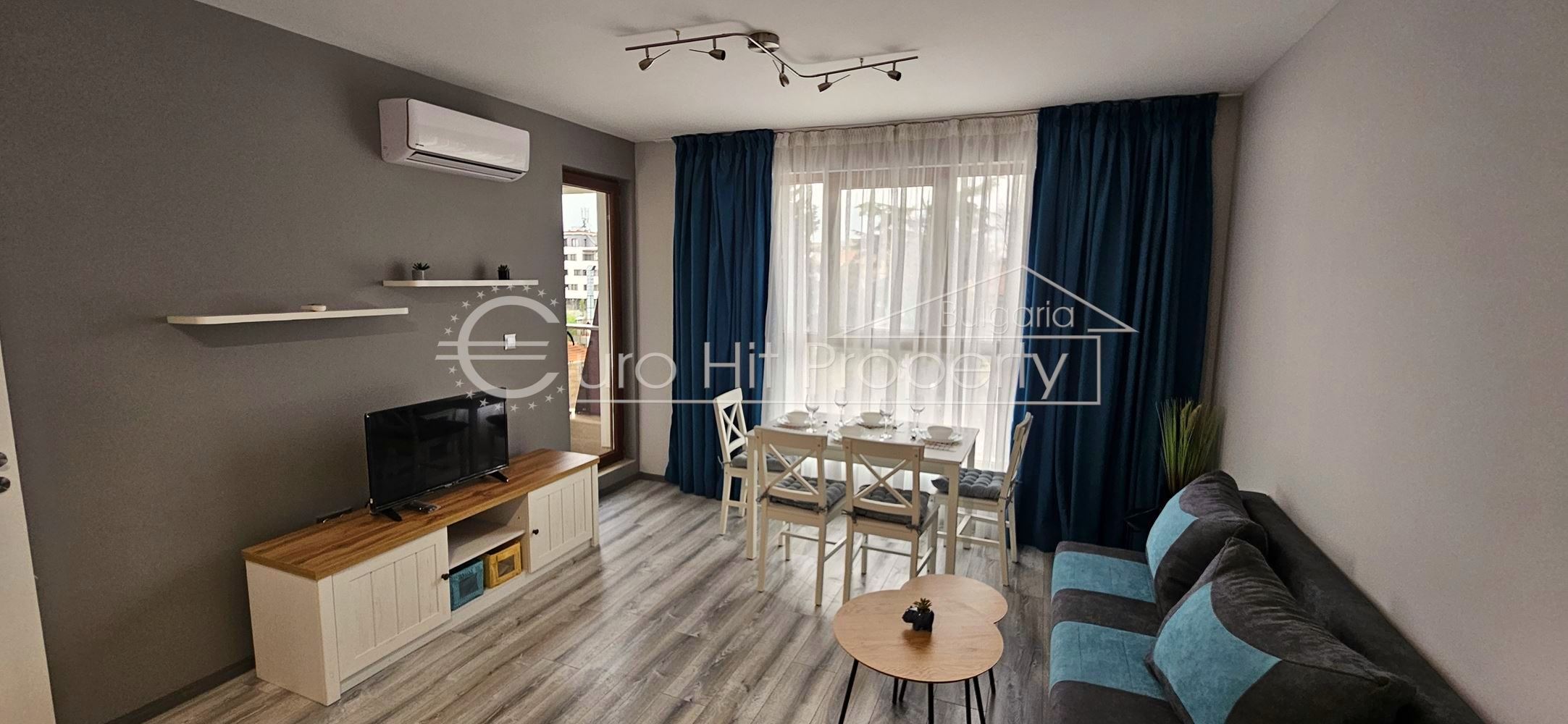 Двустаен напълно обзаведен апартамент в самия център на кв. Сарафово - нова сграда - 0