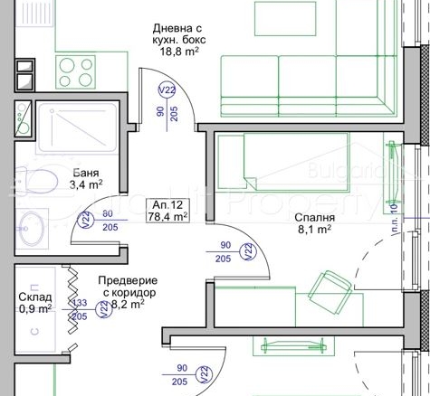 Тристаен апартамент в новострояща се сграда в гр. Поморие - 0