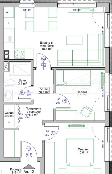 Тристаен апартамент в новострояща се сграда в гр. Поморие