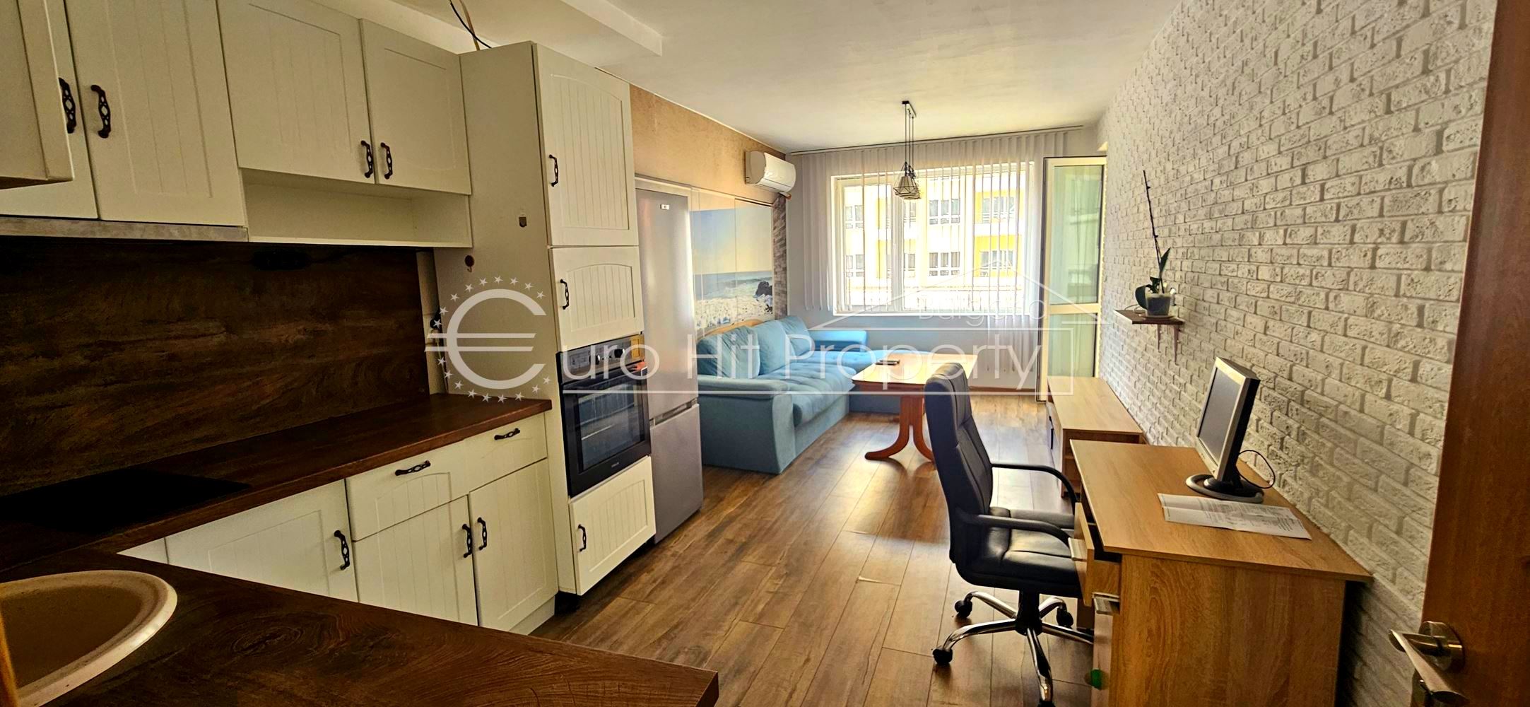 Отдава се под наем - дългосрочно - двустаен апартамент до Терминала в ж.к. Меден Рудник - 0