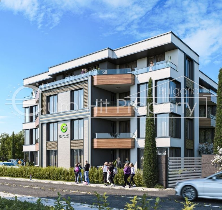 Едностаен апартамент с веранда и двор в новострояща се луксозна жилищна сграда в новата част на кв. Сарафово, на метри от морето - 0