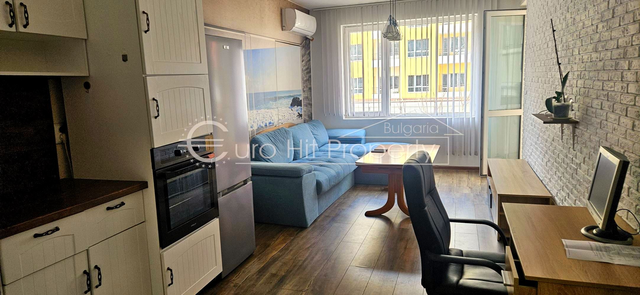 Отдава се под наем - дългосрочно - двустаен апартамент до Терминала в ж.к. Меден Рудник - 0